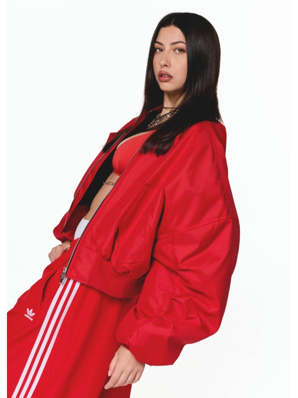 Krótka kurtka bomber cherry red