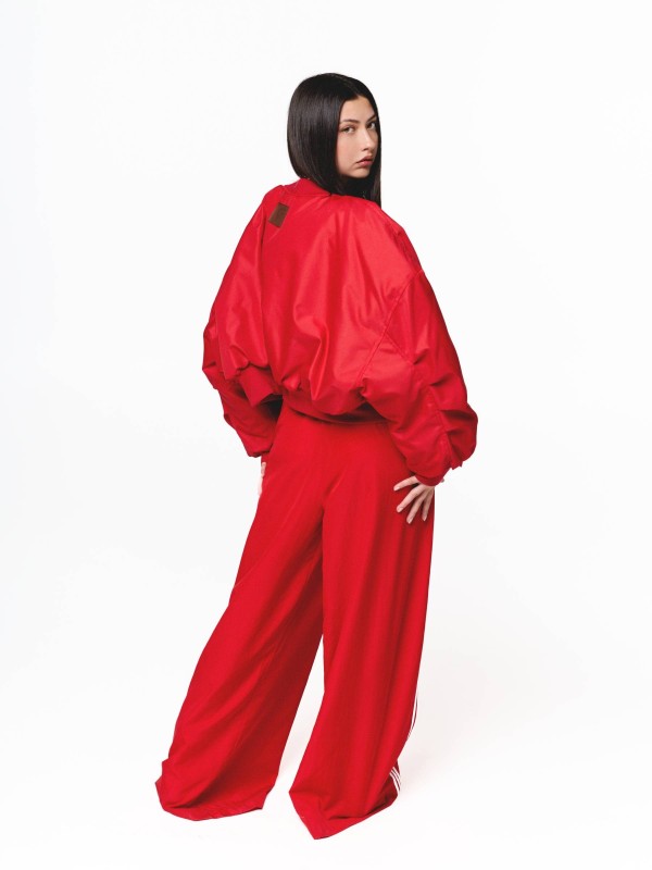 Krótka kurtka bomber cherry red