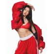 Krótka kurtka bomber cherry red