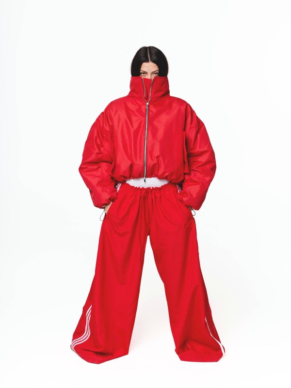 Krótka kurtka bomber cherry red