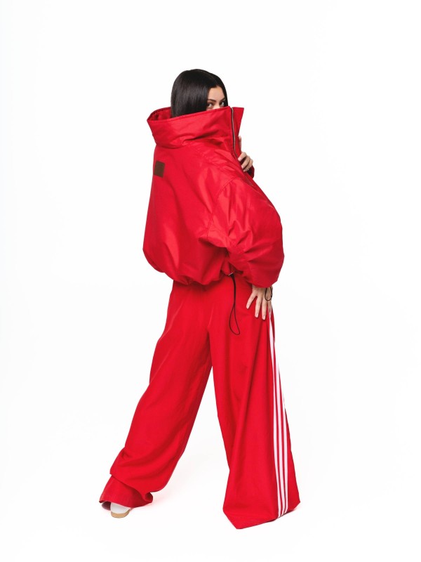 Krótka kurtka bomber cherry red