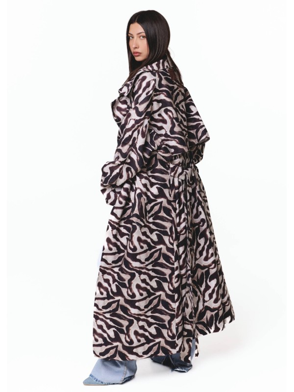 Maxi Zebra Trench Coat – Wild Edition 1.0