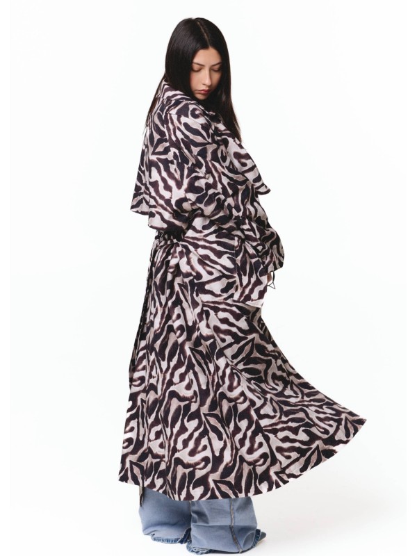 Maxi Zebra Trench Coat – Wild Edition 1.0