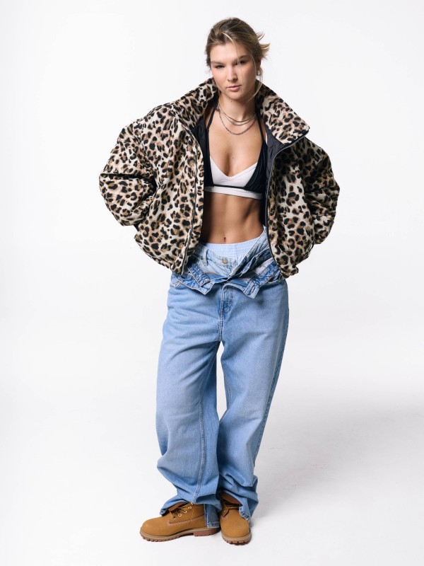 BOMBER LEOPARD HEAVY JACKET