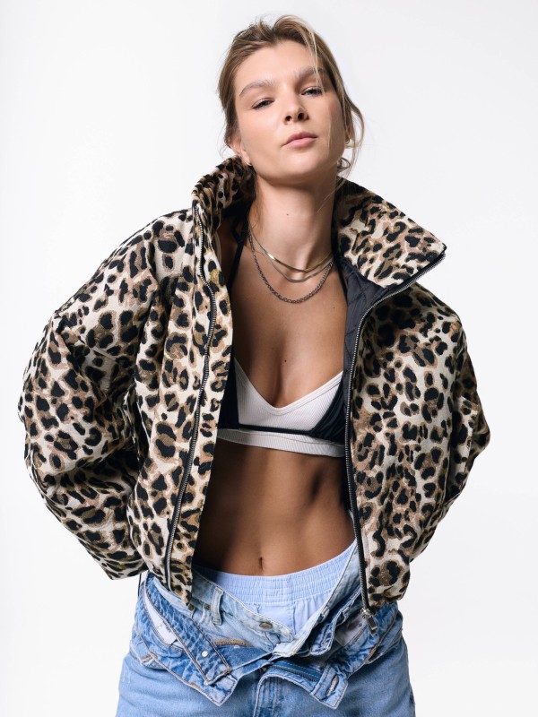 BOMBER LEOPARD HEAVY JACKET