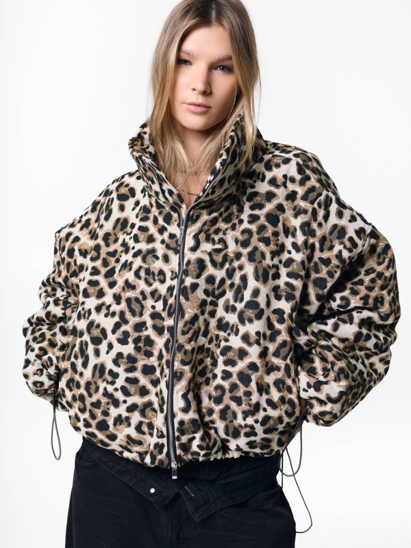 BOMBER LEOPARD HEAVY JACKET