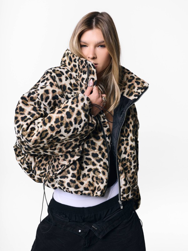 BOMBER LEOPARD HEAVY JACKET