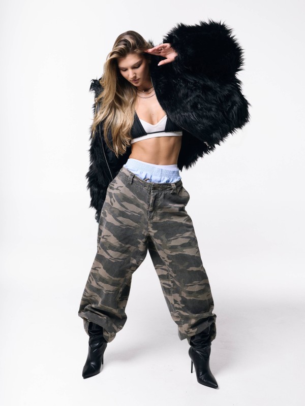 BLACK FAUX FUR(IOUS) JACKET