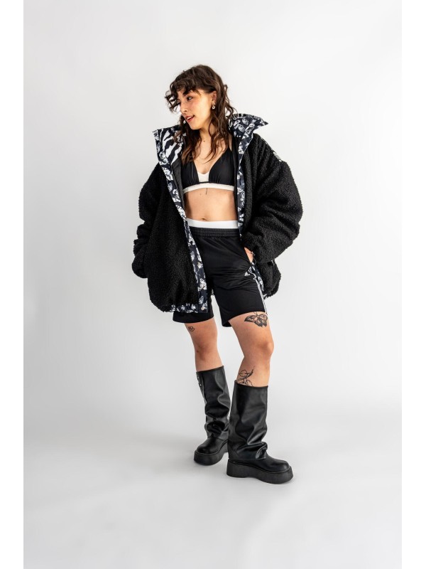 BOMBER CZARNY MOTYLE ZEBRA