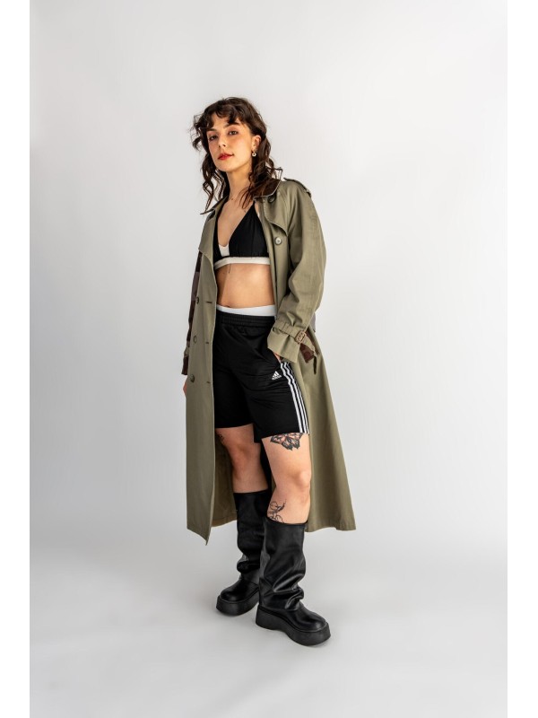 PŁASZCZ TRENCH KHAKI MORO PATCHWORK