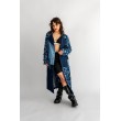 PŁASZCZ JEANS PATCHWORK NIEBIESKI
