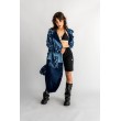 PŁASZCZ JEANS PATCHWORK NIEBIESKI