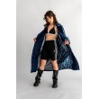 PŁASZCZ JEANS PATCHWORK NIEBIESKI