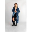 PŁASZCZ JEANS PATCHWORK NIEBIESKI