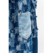 PŁASZCZ JEANS PATCHWORK NIEBIESKI