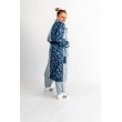 PŁASZCZ TRENCH NIEBIESKI PATCHWORK DENIM