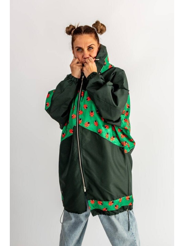 PŁASZCZ HOODIE ZIELONA BUTELKA BIEDRONKI