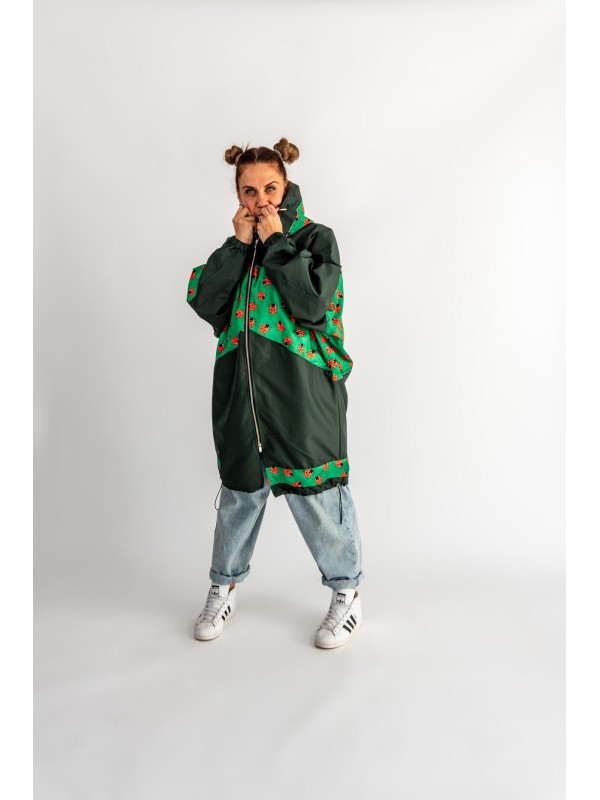PŁASZCZ HOODIE ZIELONA BUTELKA BIEDRONKI