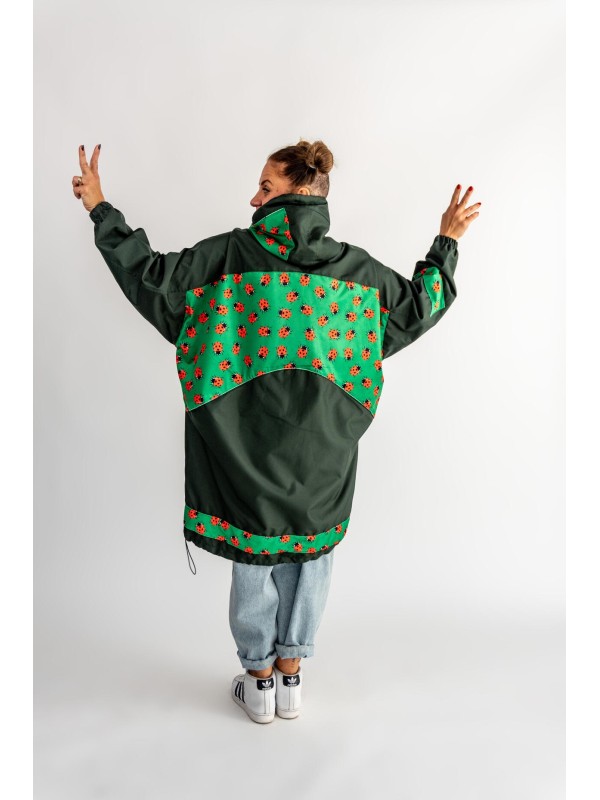 PŁASZCZ HOODIE ZIELONA BUTELKA BIEDRONKI
