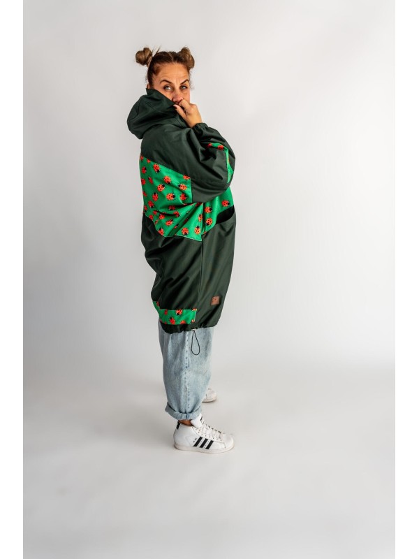 PŁASZCZ HOODIE ZIELONA BUTELKA BIEDRONKI