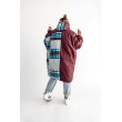 PŁASZCZ HOODIE BURGUND KRATA