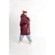 PŁASZCZ HOODIE BURGUND KRATA