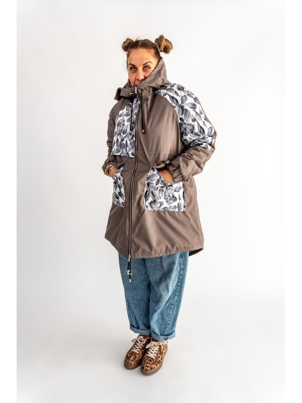 PARKA KAMIENNY SZARY IRYSY