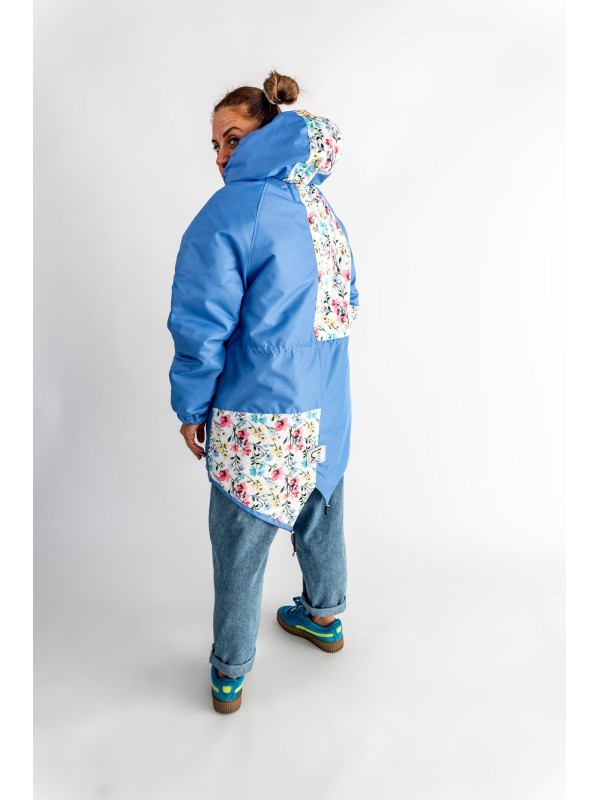 PARKA BABY BLUE POLNE KWIATY