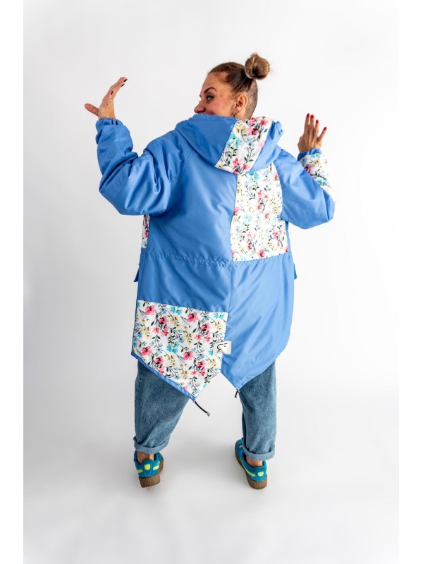 PARKA BABY BLUE POLNE KWIATY