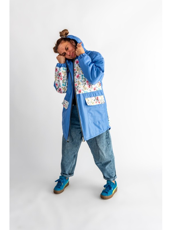 PARKA BABY BLUE POLNE KWIATY