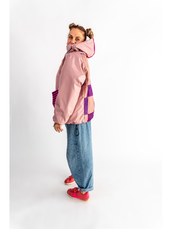 BOMBER HOODIE DUSTY PINK PASKI