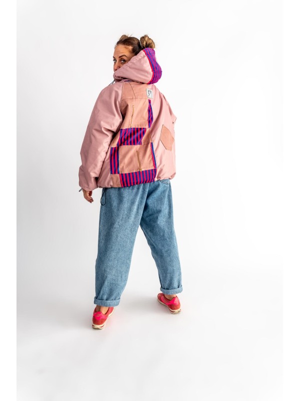 BOMBER HOODIE DUSTY PINK PASKI