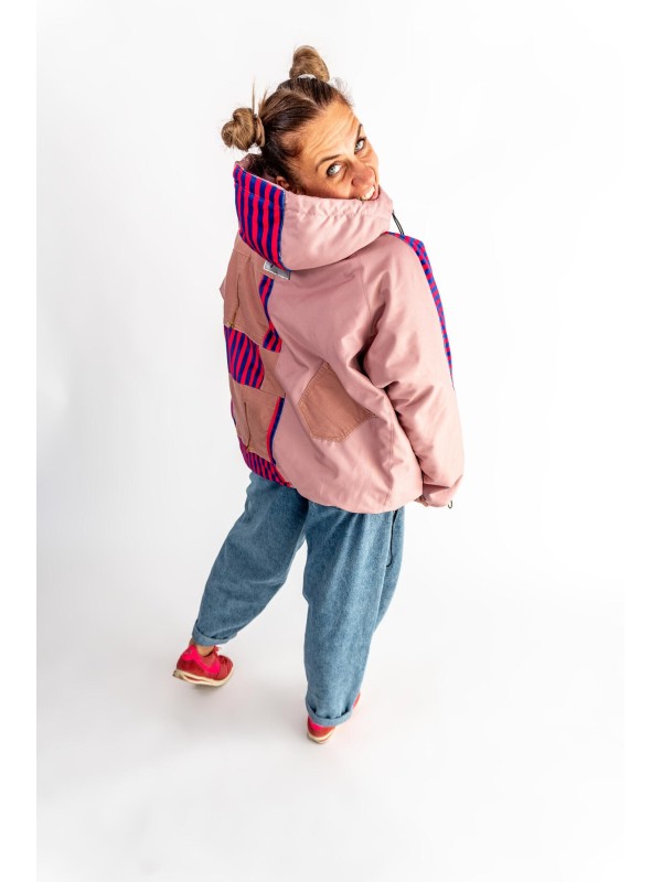 BOMBER HOODIE DUSTY PINK PASKI