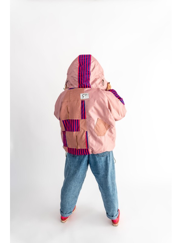 BOMBER HOODIE DUSTY PINK PASKI