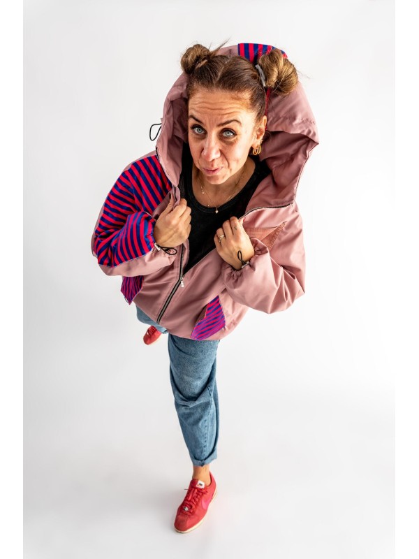 BOMBER HOODIE DUSTY PINK PASKI