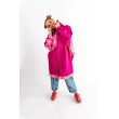 PŁASZCZ HOODIE FUKSJA SERCA