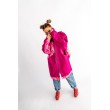 PŁASZCZ HOODIE FUKSJA SERCA