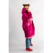 PŁASZCZ HOODIE FUKSJA SERCA